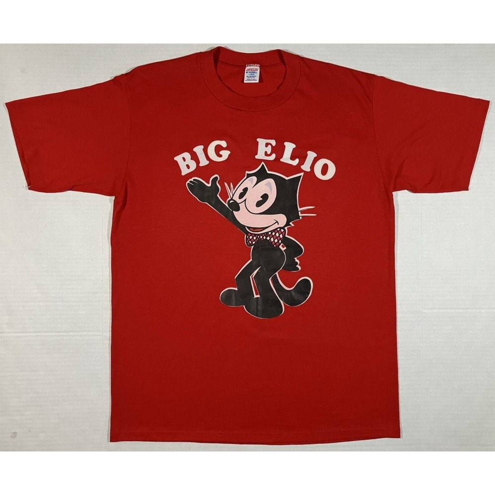 Felix The Cat T Shirt Vintage 80s Big Elio Single Stitch Sleeve USA Mens Size L